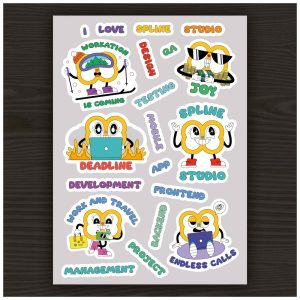 Stickers: Spline Vibes – 2D лакування